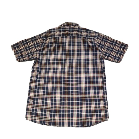 Carhartt Shirt Mens XL Blue Gray Plaid Short Sleeve Button Down - Picture 6 of 16